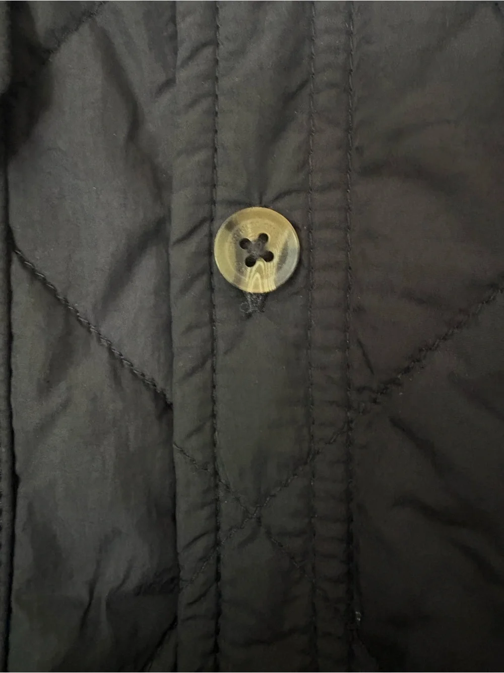 Timberland Quilted Black Button-Front Shirt Jacket Shacket Men’s Size Medium